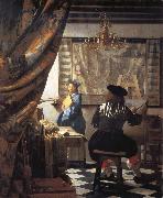 VERMEER VAN DELFT, Jan The Artist in his studio painting